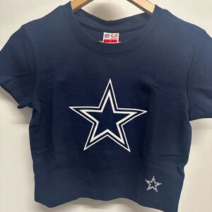BNWOT- NFL Dallas Cowboys Navy Blue Crop Top (S)